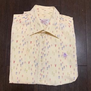 90’s robot print ,button down ,penguin shirt